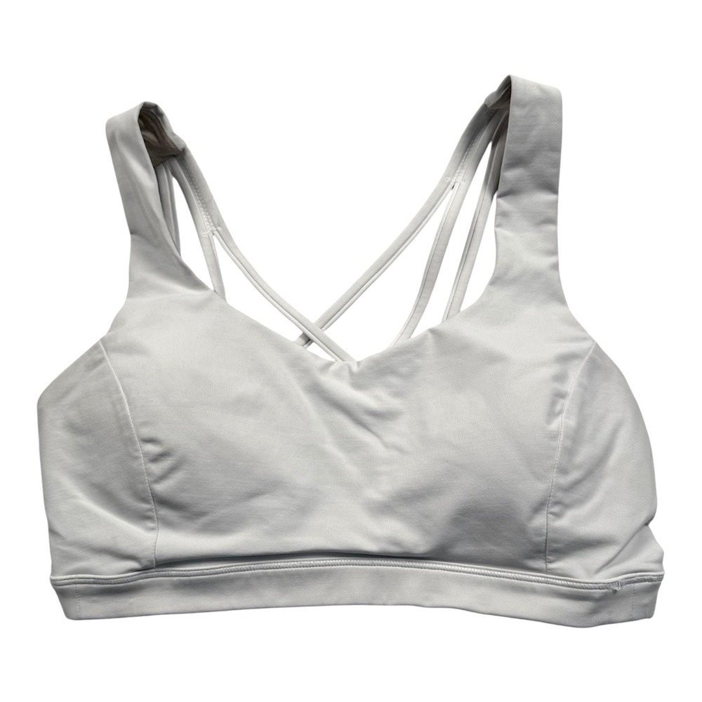 Lululemon Free To Be Serene Sports Bra Womens 8 White Strappy Back LW2AJ8S